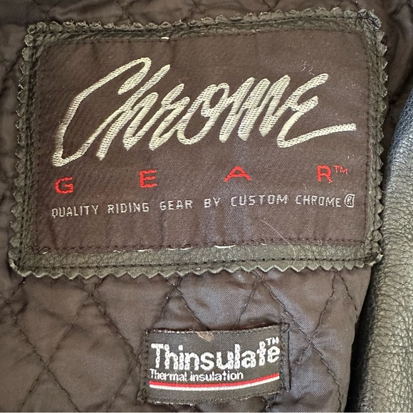 Vintage Black Leather Biker Jacket Soft Leather Insulated size Small - Picture 7 of 12